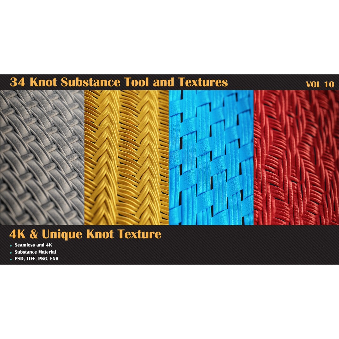 Knot Pattern 3D Model – Tileable Textures, 4K, PNG & More - View 4