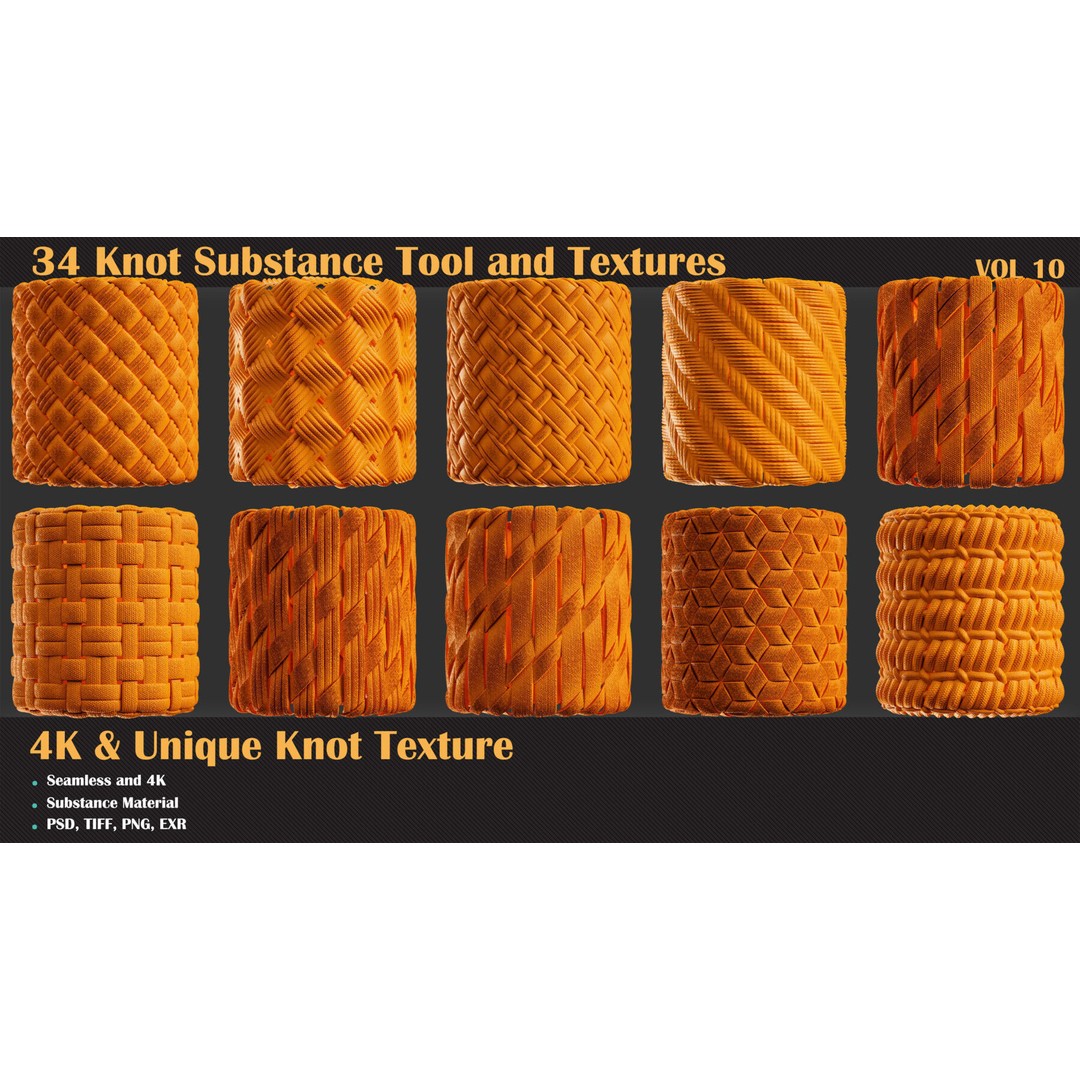 Knot Pattern 3D Model – Tileable Textures, 4K, PNG & More - View 7