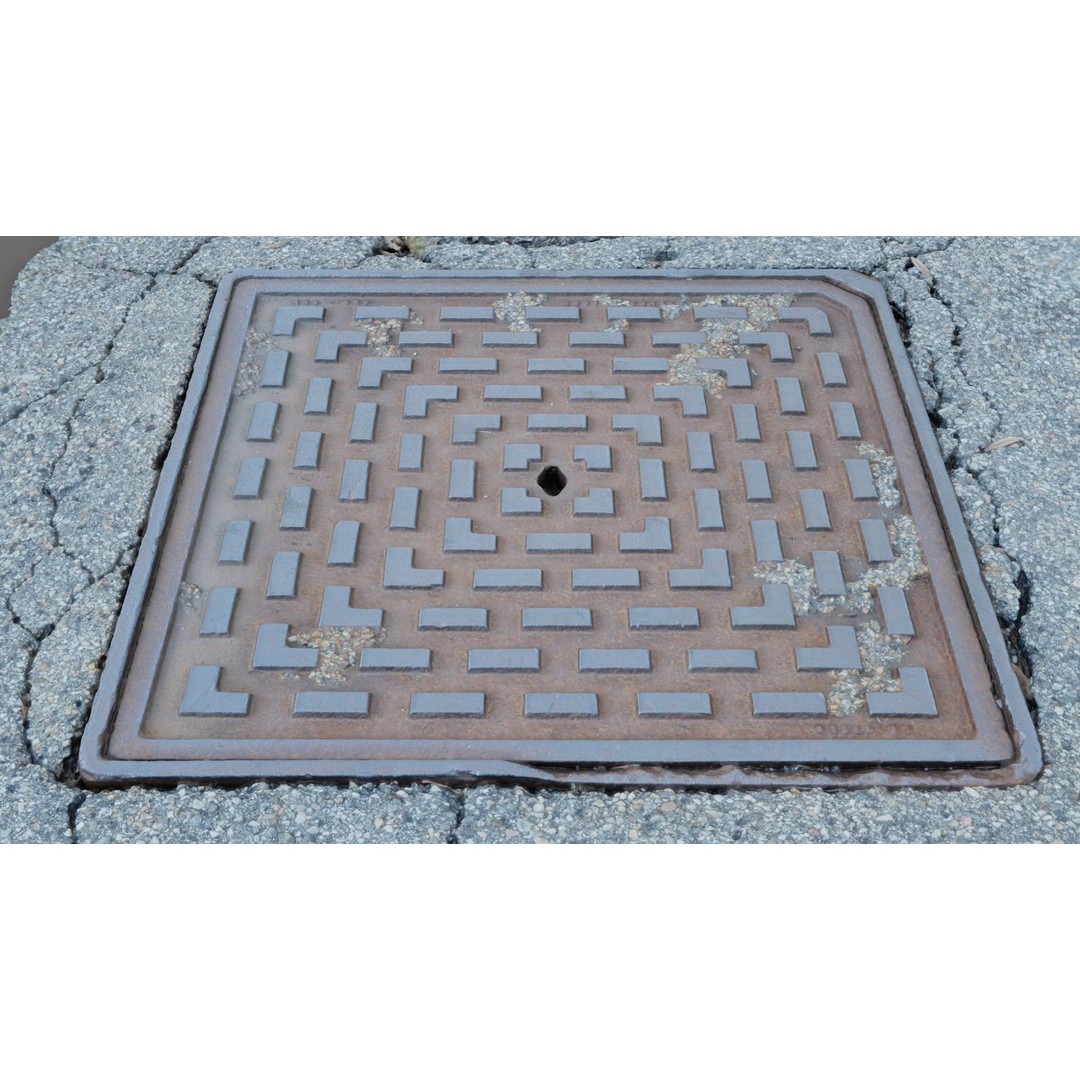 Manhole Cover 3D Model – Photorealistic Raw Scan, PBR Textures, FBX - View 12