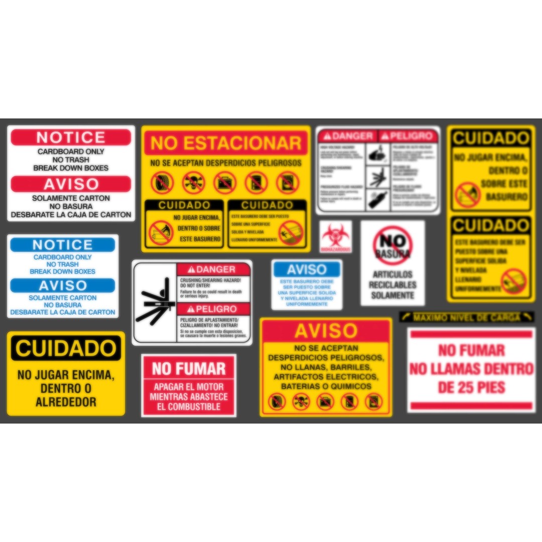 Industrial Sign Decal 3D Model – Sticker & Decal Generator, 400 Textures - View 10