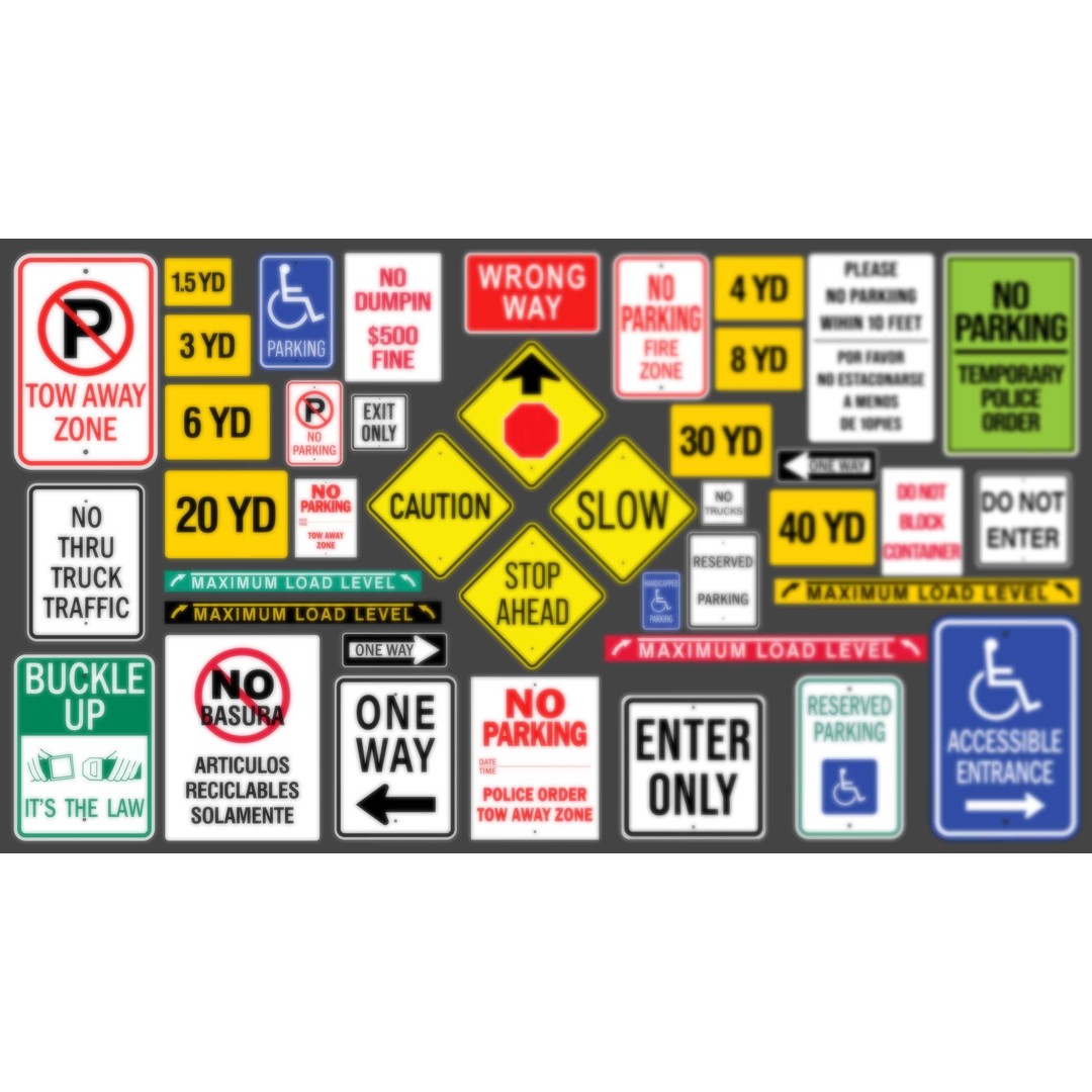 Industrial Sign Decal 3D Model – Sticker & Decal Generator, 400 Textures - View 7