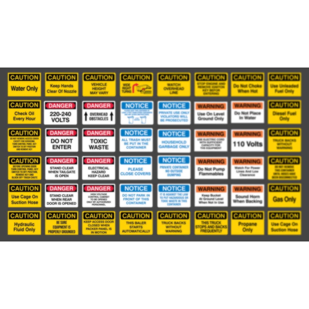 Industrial Sign Decal 3D Model – Sticker & Decal Generator, 400 Textures - View 8
