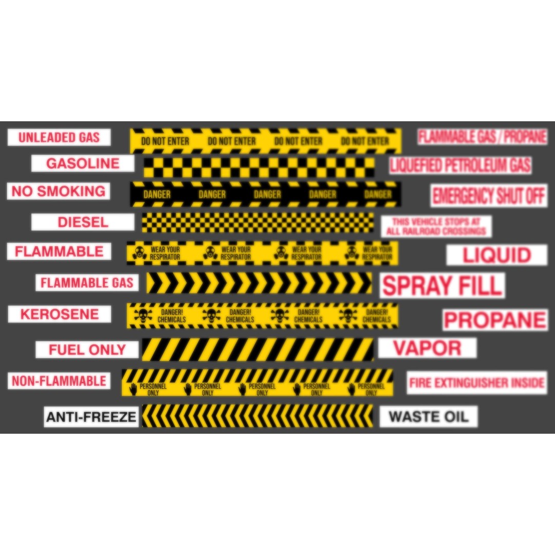 Industrial Sign Decal 3D Model – Sticker & Decal Generator, 400 Textures - View 9