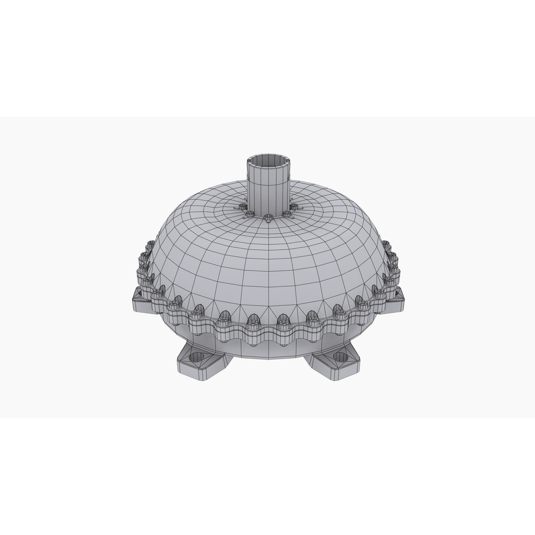 Neal Chance Billet Torque Converter 3D Model – Low Poly Game-Ready Asset, FBX, OBJ - View 11