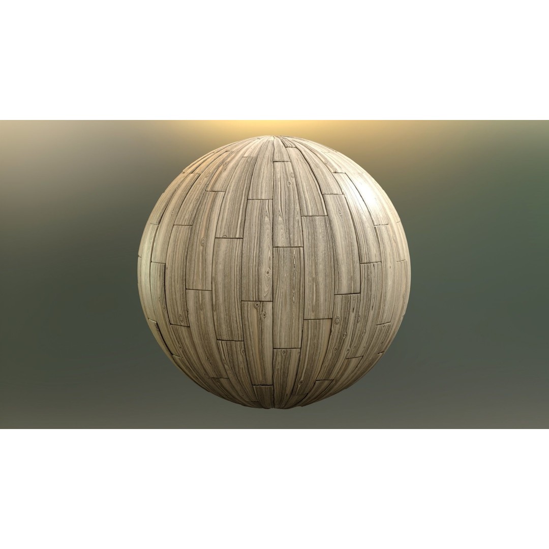 Wooden Parquet Tile PBR Texture 3D Model – 4 Colors, Game Ready Formats - View 10