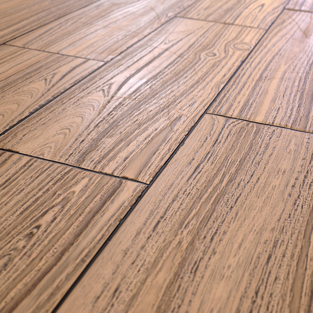 Wooden Parquet Tile PBR Texture 3D Model – 4 Colors, Game Ready Formats - View 13