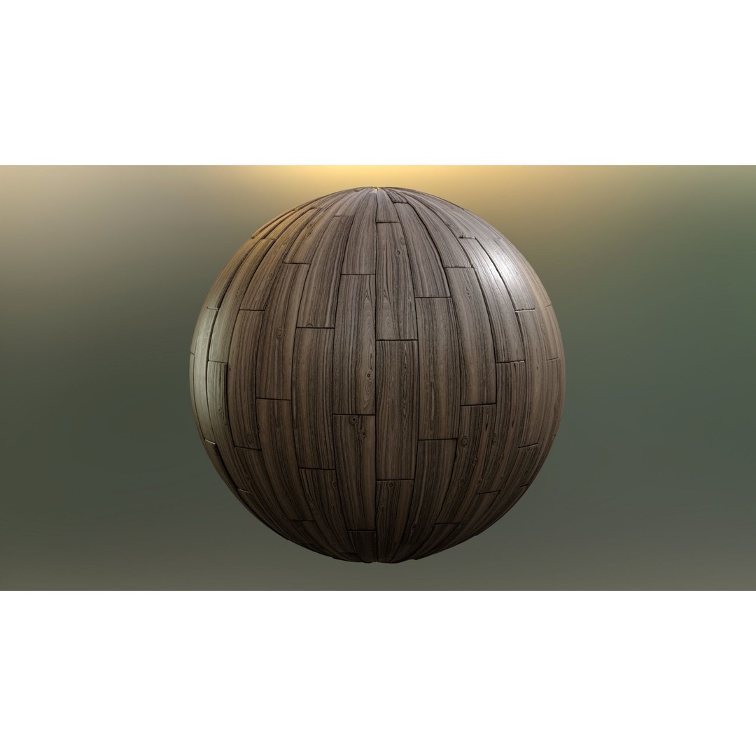 Wooden Parquet Tile PBR Texture 3D Model – 4 Colors, Game Ready Formats - View 8