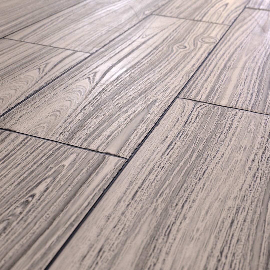 Wooden Parquet Tile PBR Texture 3D Model – 4 Colors, Game Ready Formats - View 9