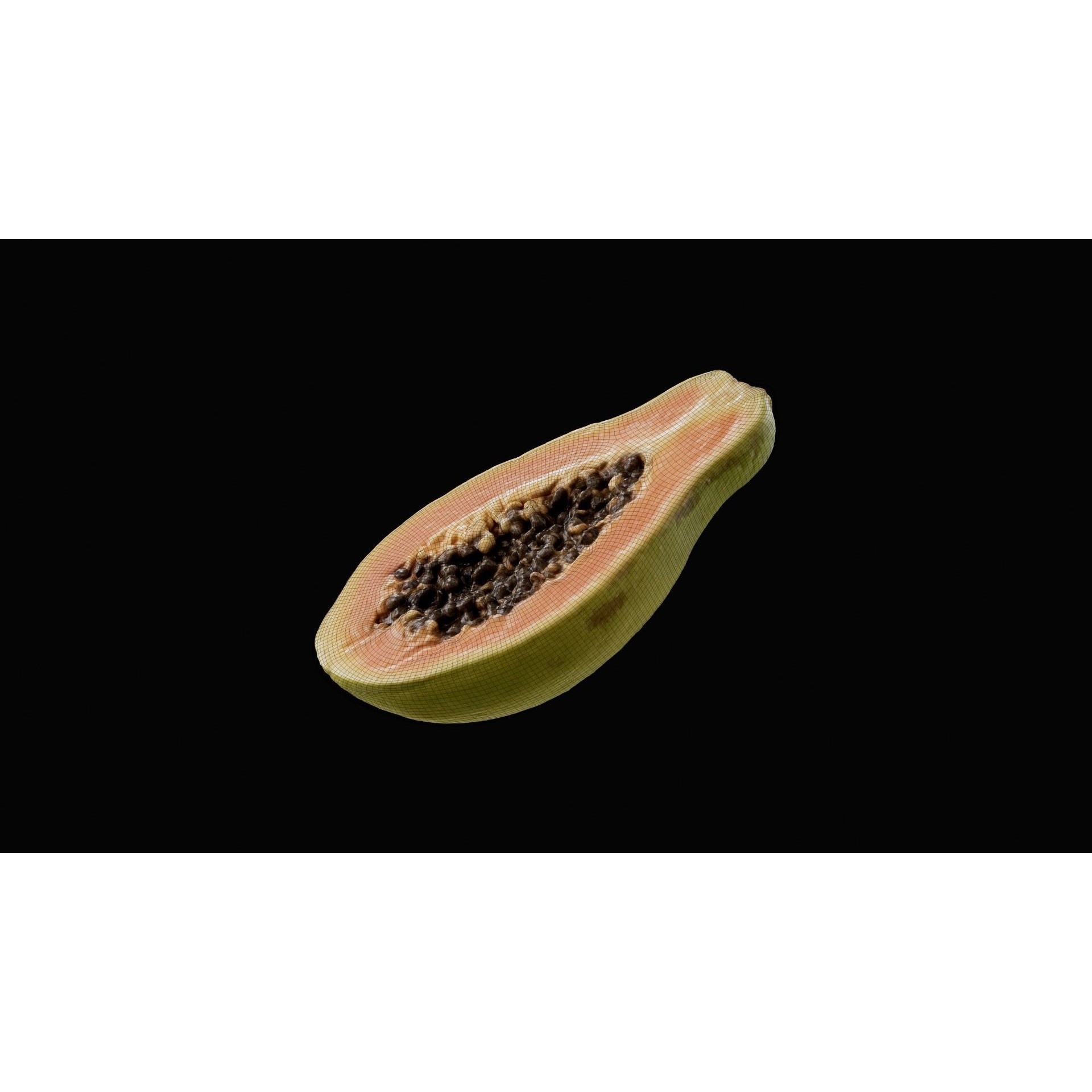 Papaya Fruit - Realistic 3D Model - View 11