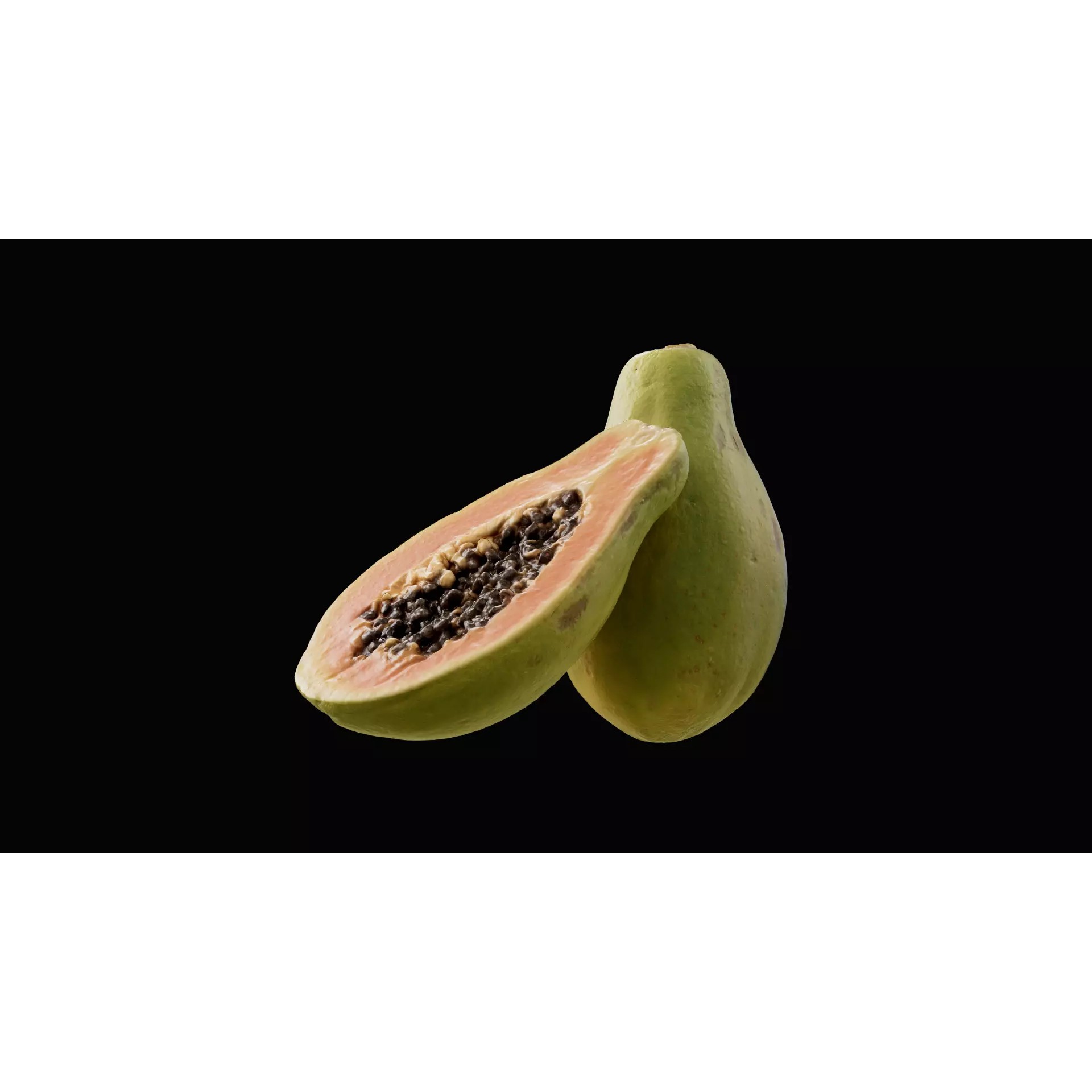 Papaya Fruit - Realistic 3D Model - View 2
