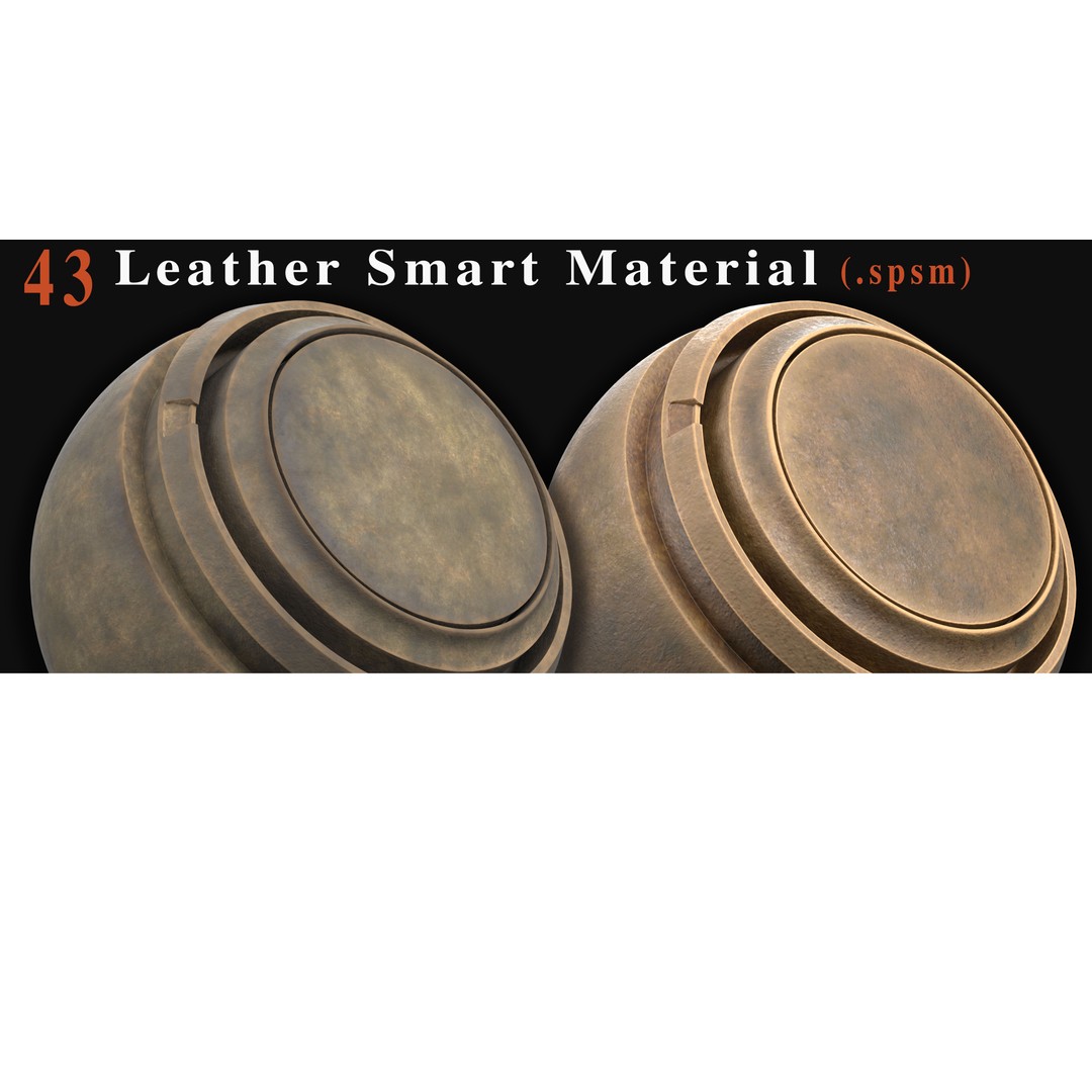 Leather Smart Materials 3D Model – 43 PBR Textures for Substance Painter - View 13
