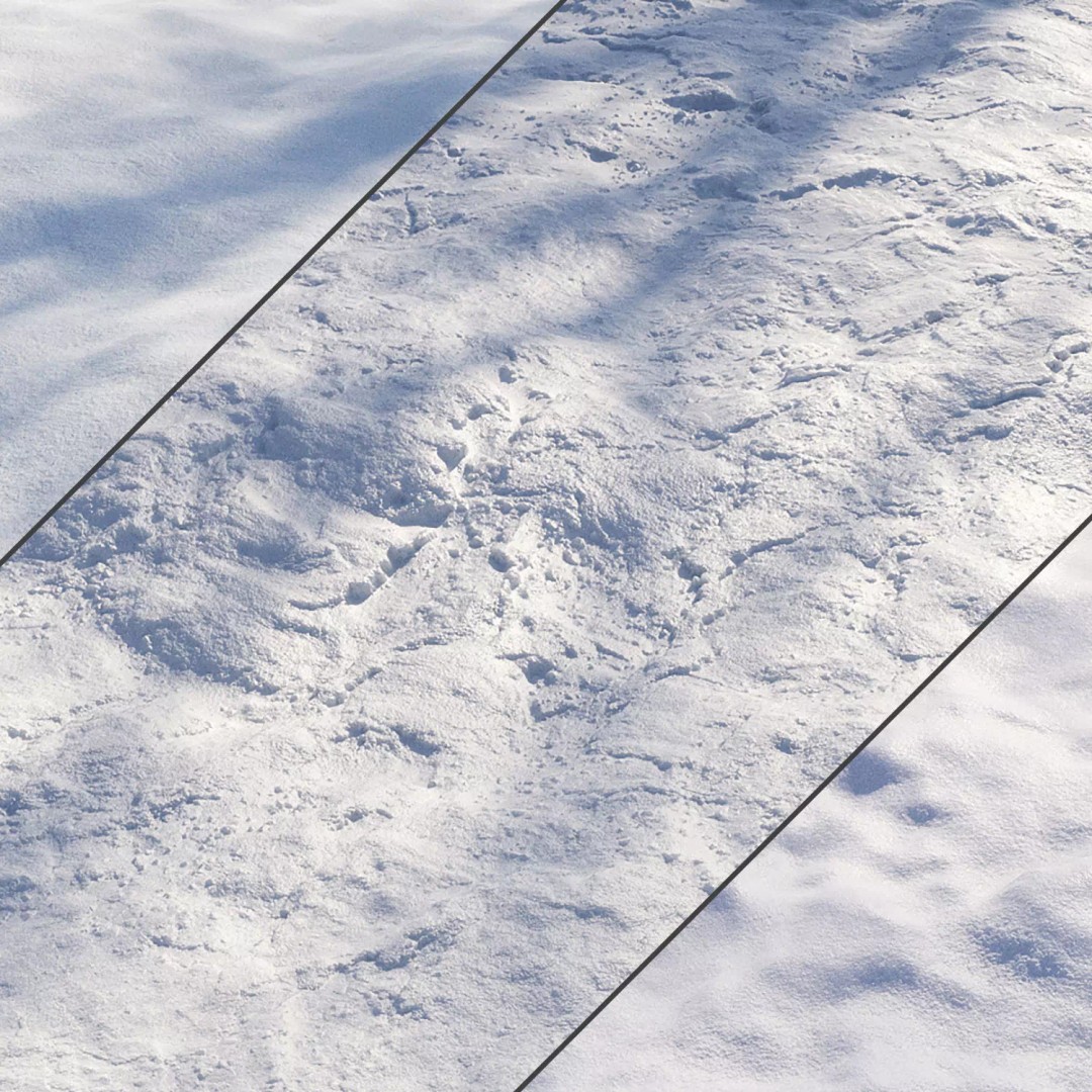 Seamless Snow Materials 3D Model – PBR Textures for Winter Scenes, FBX - View 2