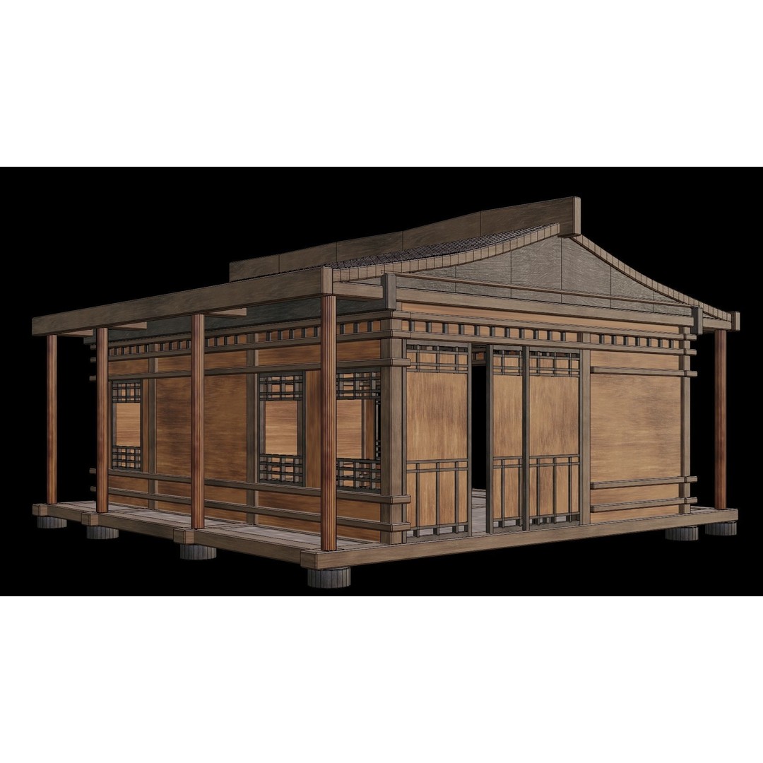 Medieval Houses 3D Model – Low Poly Game Ready with 4K Textures - View 7