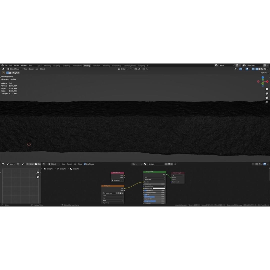 Street Granite Border 3D Model – Photorealistic Scanned Asset, FBX, OBJ