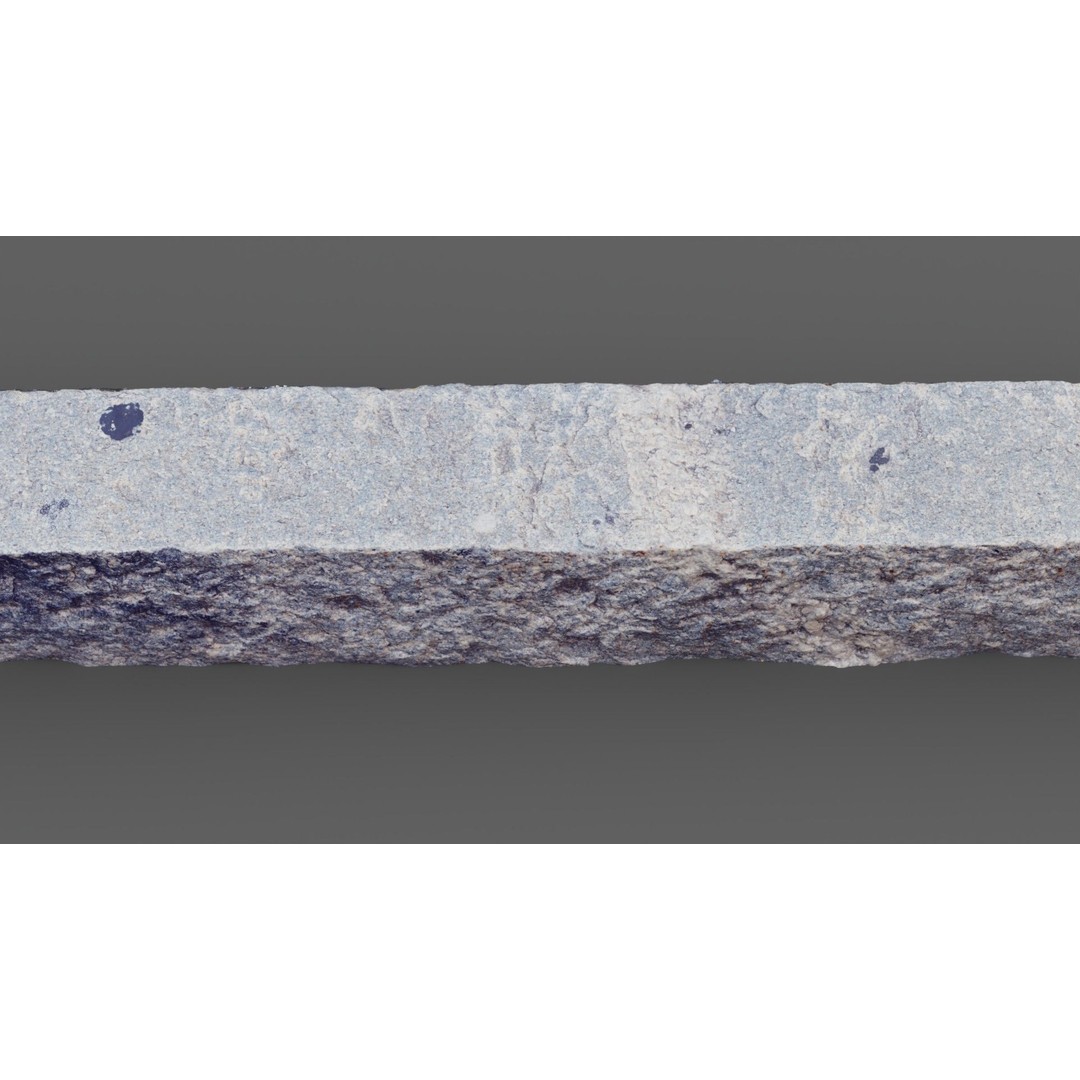 Street Granite Border 3D Model – Photorealistic Scanned Asset, FBX, OBJ - View 10