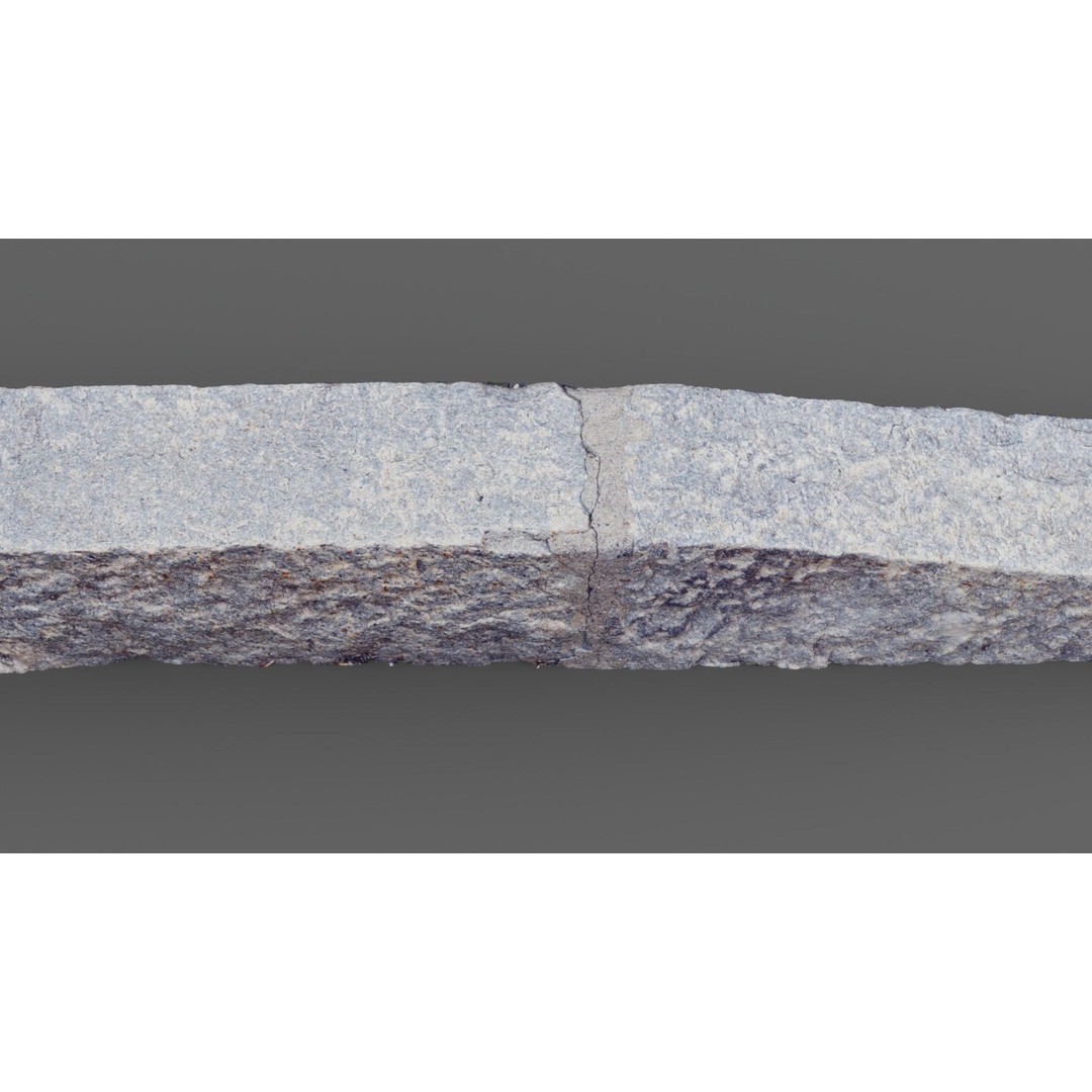 Street Granite Border 3D Model – Photorealistic Scanned Asset, FBX, OBJ - View 11