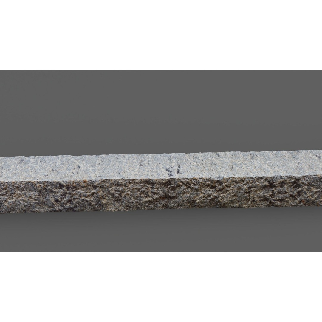Street Granite Border 3D Model – Photorealistic Scanned Asset, FBX, OBJ - View 16
