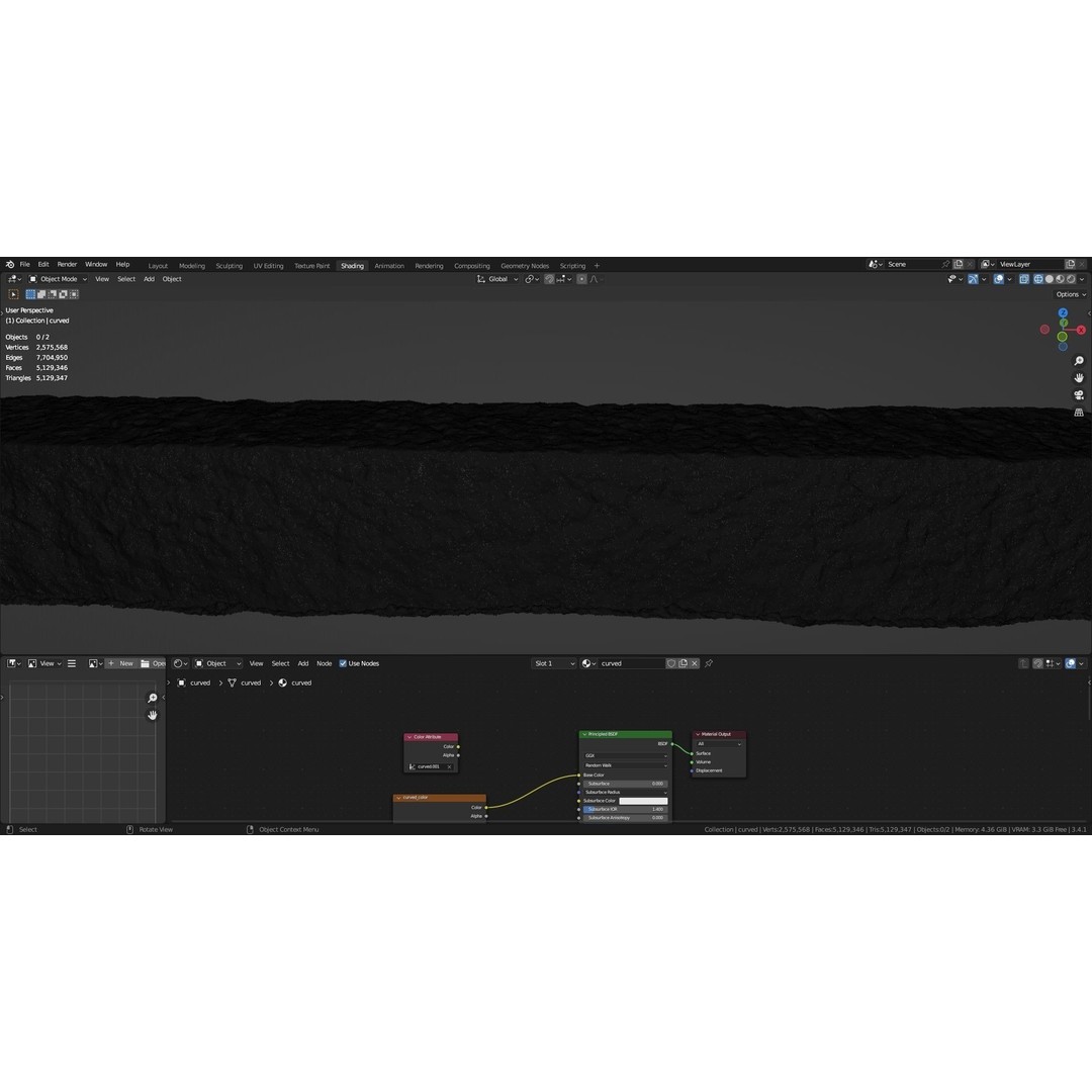 Street Granite Border 3D Model – Photorealistic Scanned Asset, FBX, OBJ - View 26