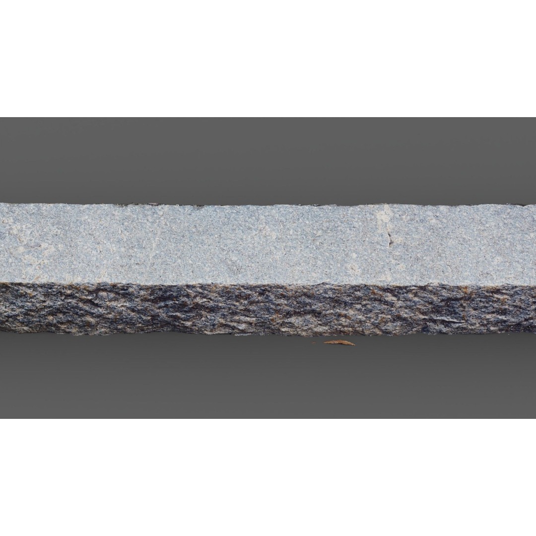 Street Granite Border 3D Model – Photorealistic Scanned Asset, FBX, OBJ - View 4