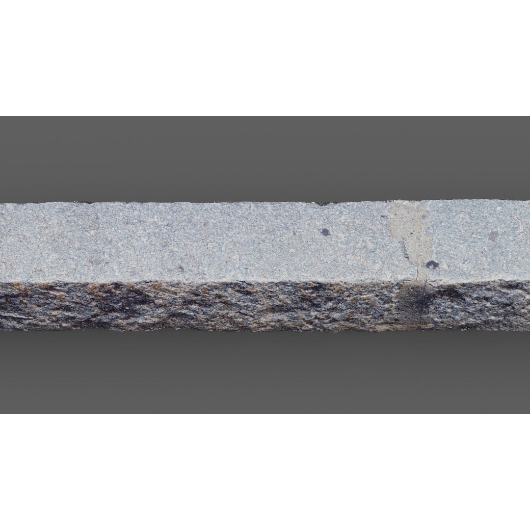 Street Granite Border 3D Model – Photorealistic Scanned Asset, FBX, OBJ - View 5