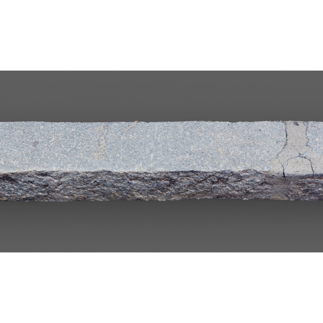 Street Granite Border 3D Model – Photorealistic Scanned Asset, FBX, OBJ - View 6