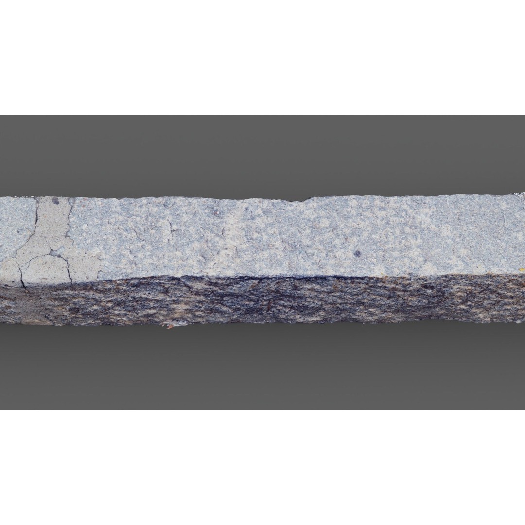 Street Granite Border 3D Model – Photorealistic Scanned Asset, FBX, OBJ - View 7