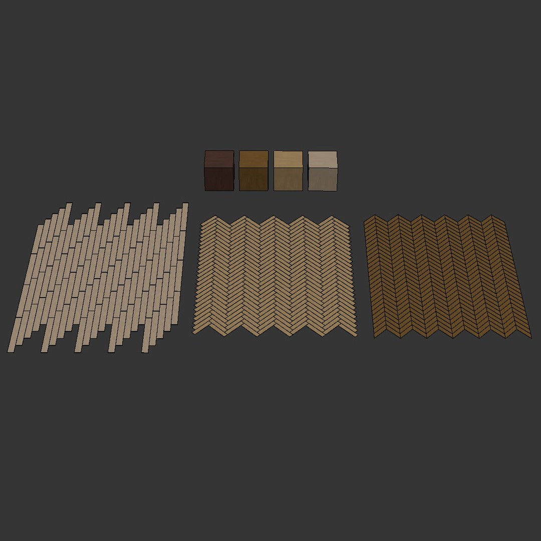 Wood Floor Set 3D Model – High Quality PBR Textures, FBX, OBJ - View 12