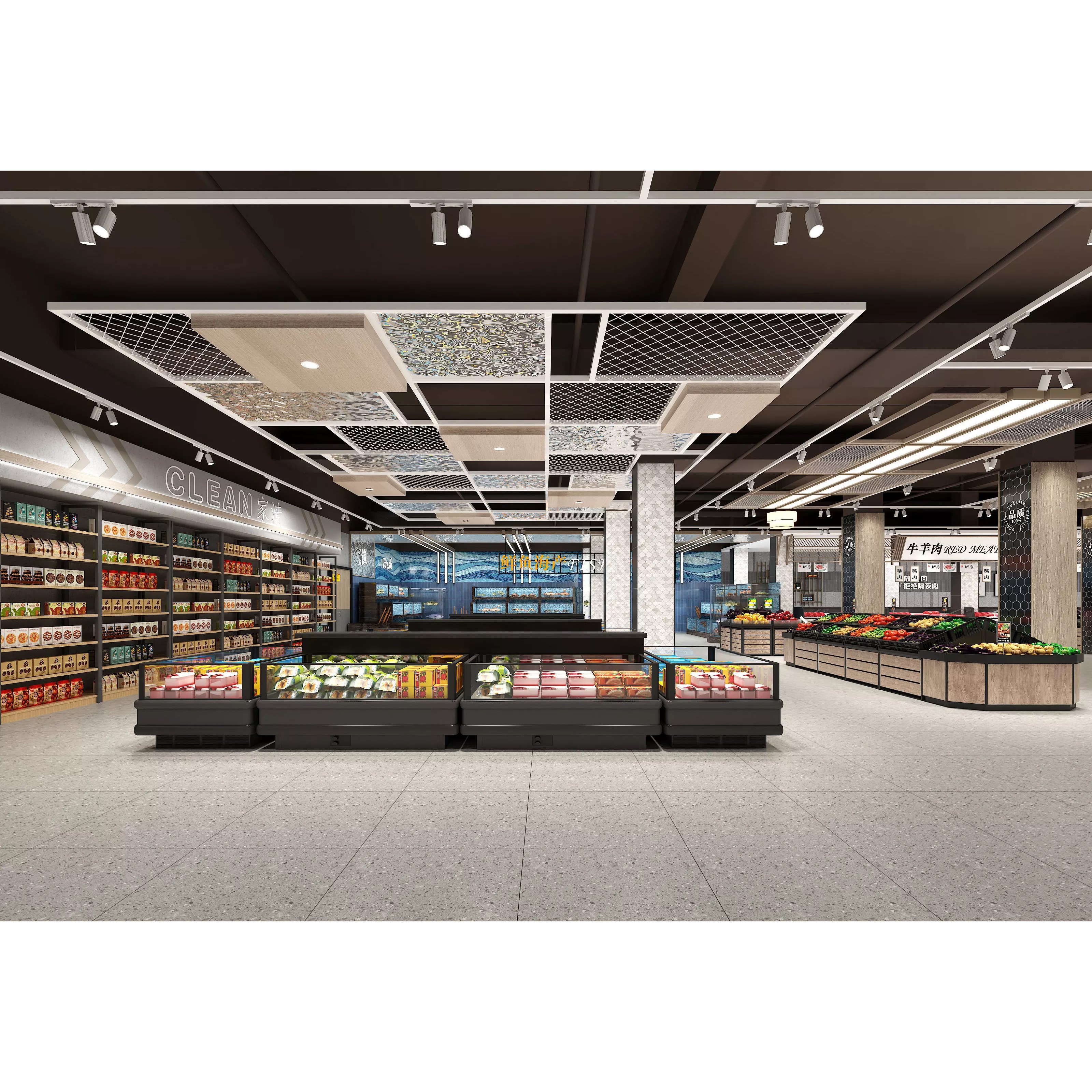 Supermarket Interior - Game-Ready 3D Model - View 4