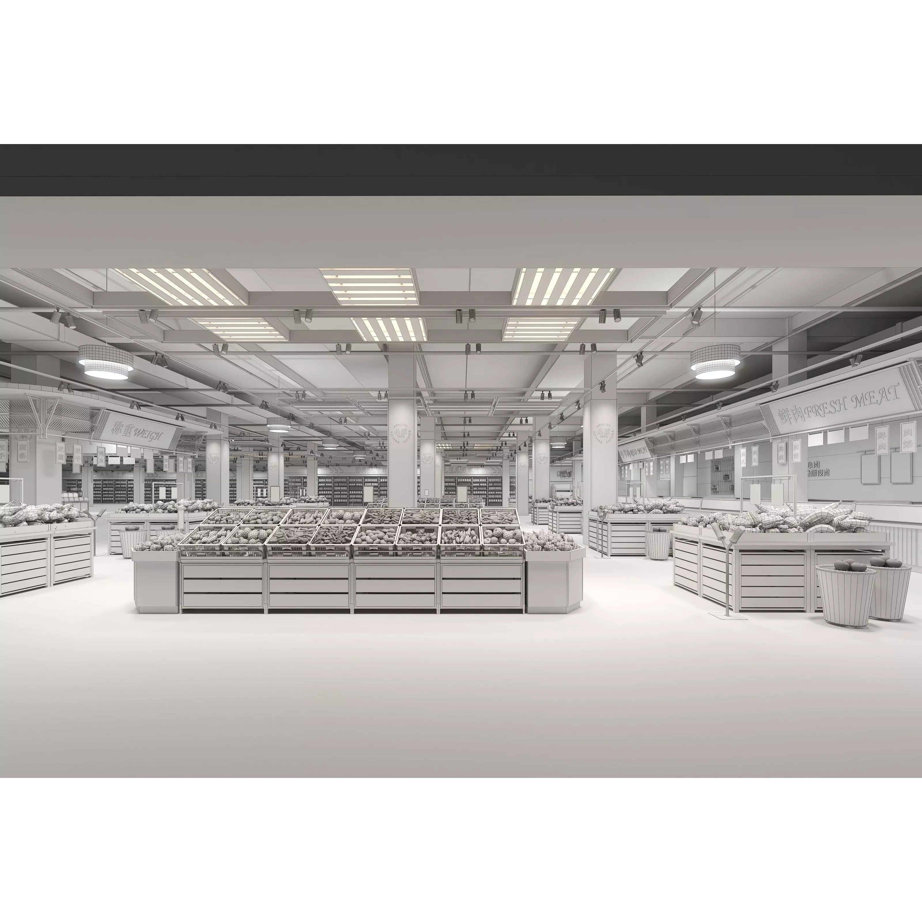 Supermarket Interior - Game-Ready 3D Model - View 8