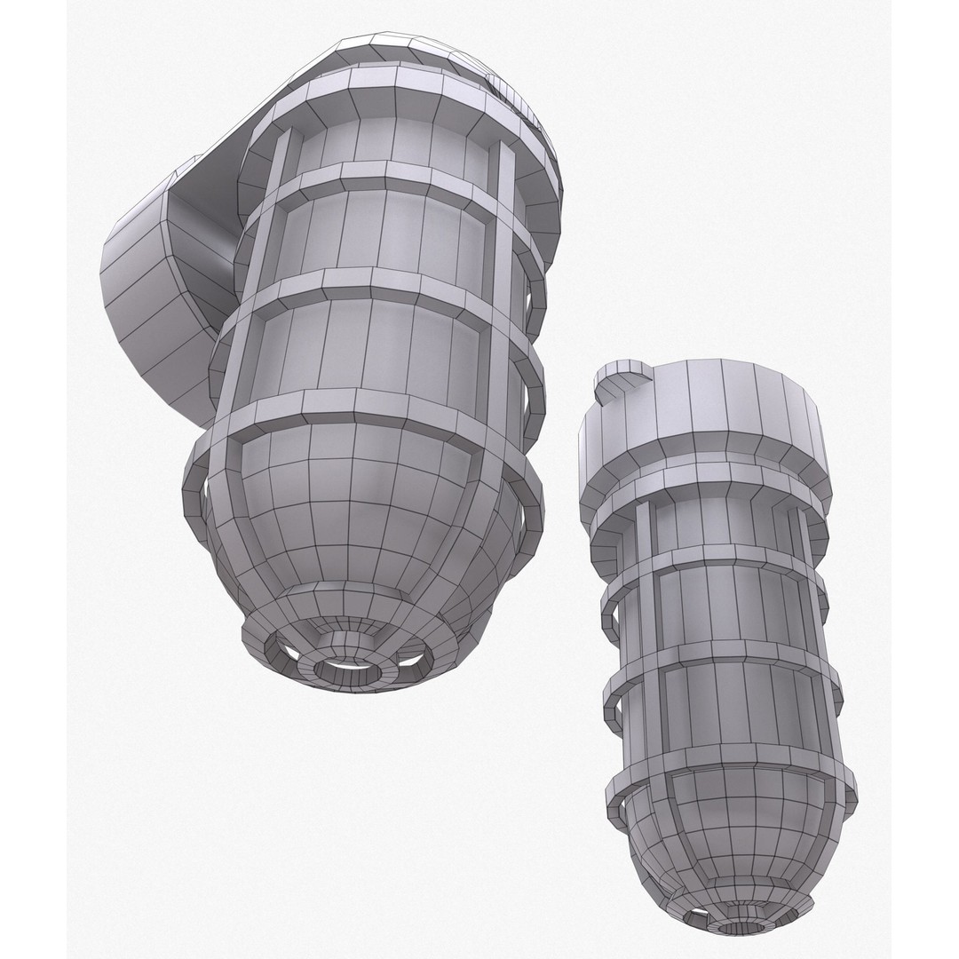 Industrial Cage Light 3D Model – Game Ready Low Poly with PBR Textures, FBX - View 17