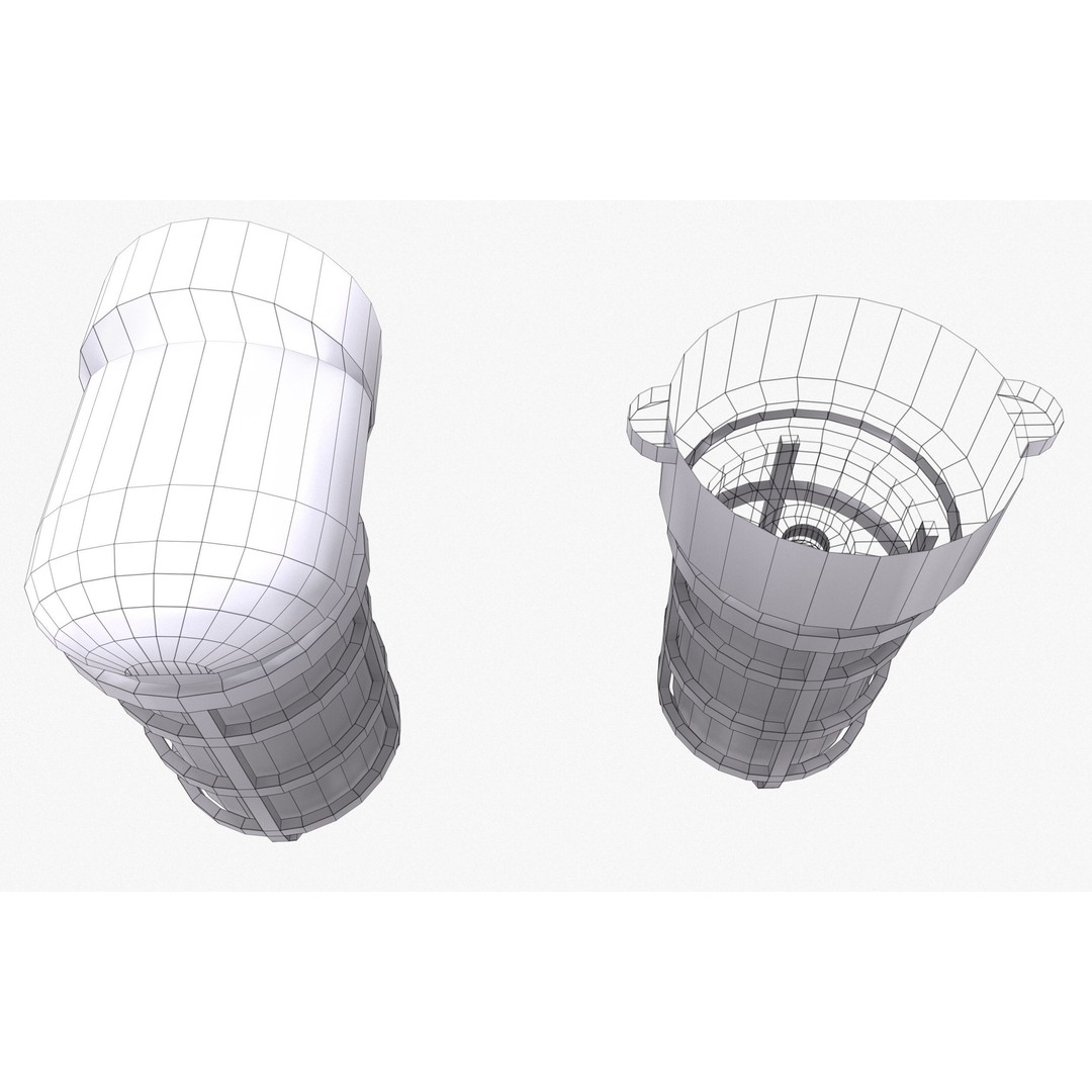 Industrial Cage Light 3D Model – Game Ready Low Poly with PBR Textures, FBX - View 20