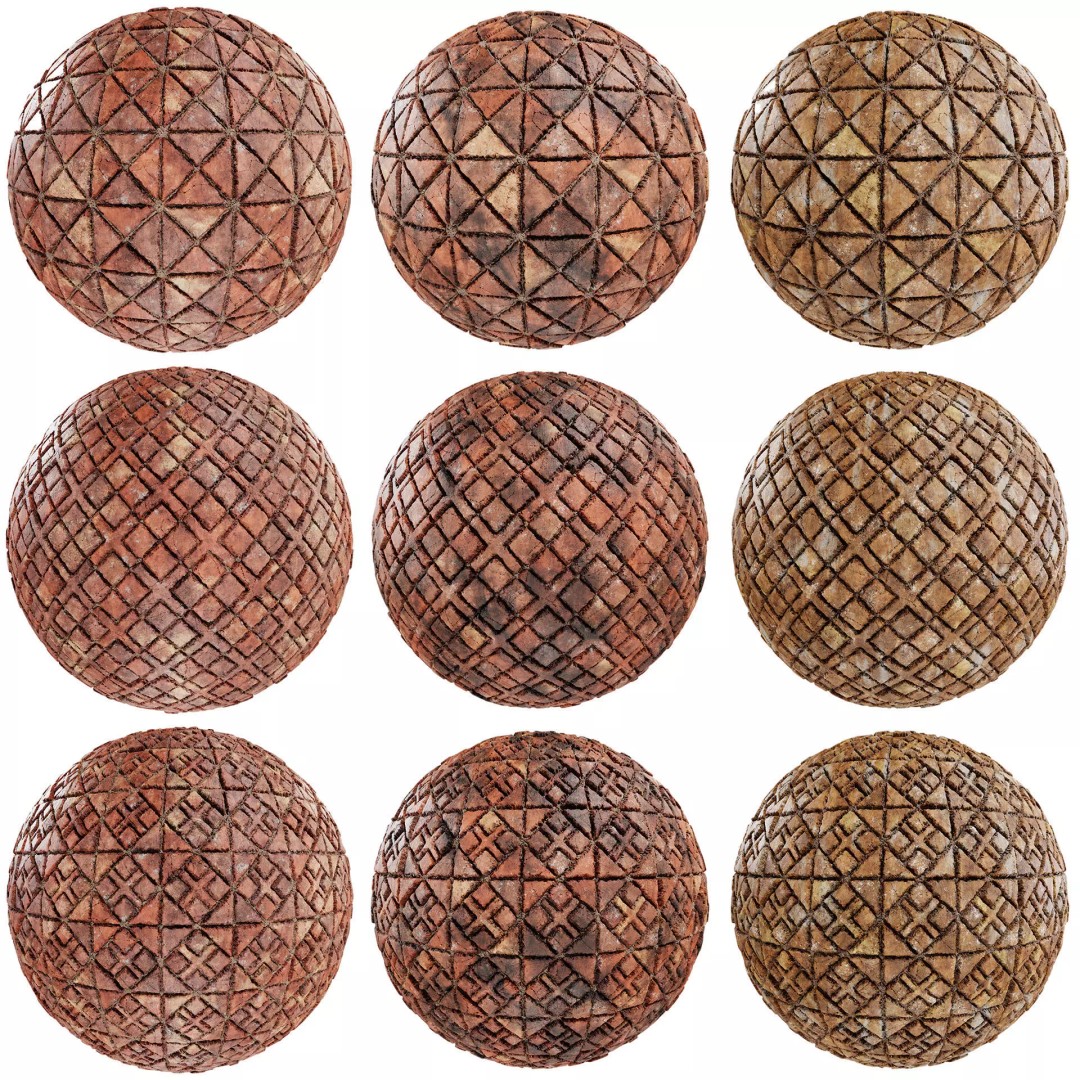 Brick Wall Texture Collection 3D Model – 8K PBR, 9 Textures, Archviz - View 2