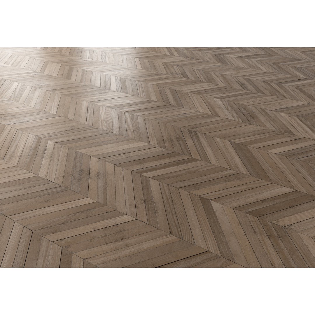 Parquet 3D Model – French Chevron 8K Seamless PBR Textures