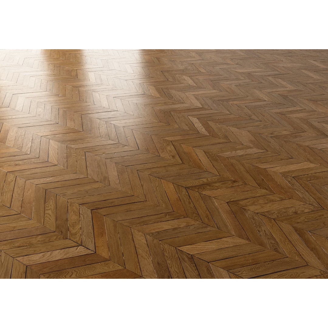 Parquet 3D Model – French Chevron 8K Seamless PBR Textures - View 10