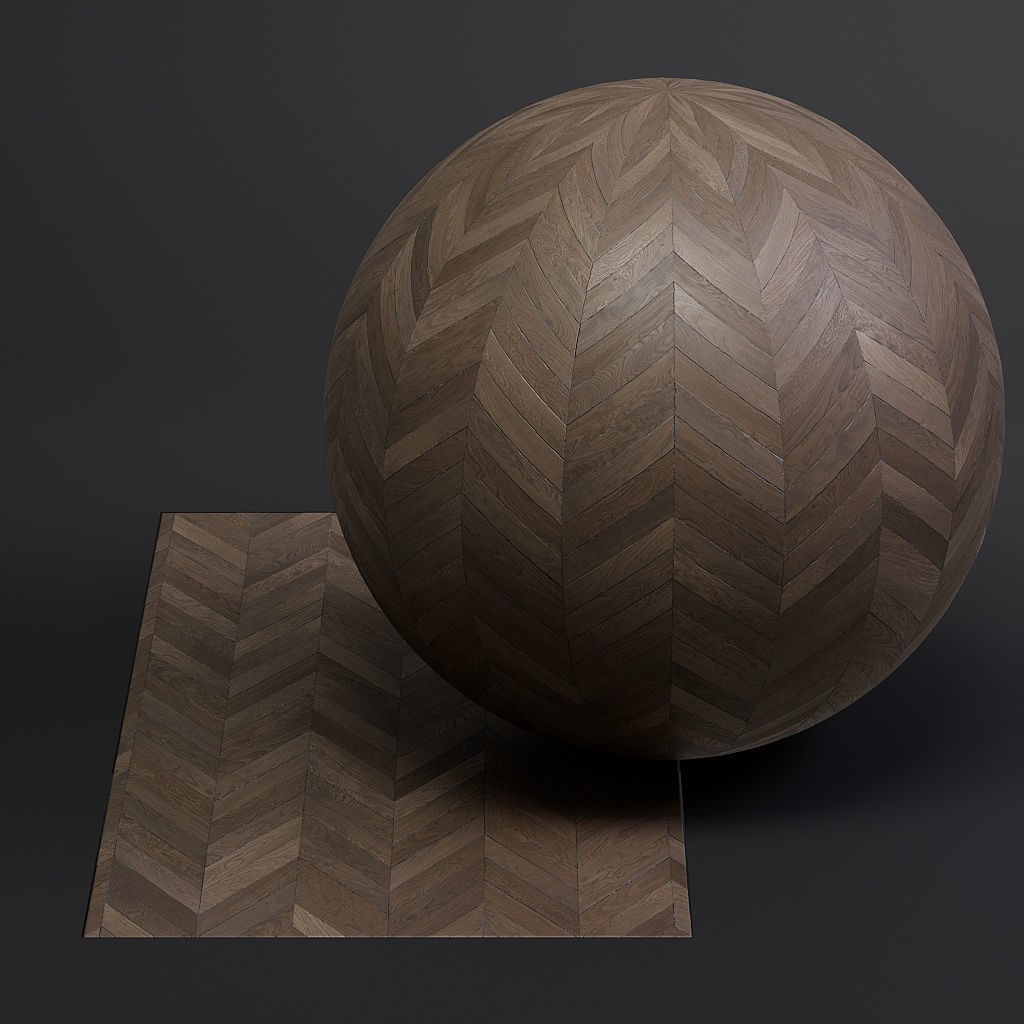 Parquet 3D Model – French Chevron 8K Seamless PBR Textures - View 11