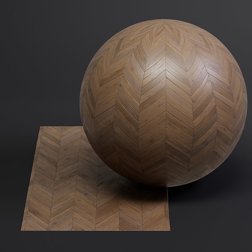 Parquet 3D Model – French Chevron 8K Seamless PBR Textures - View 17