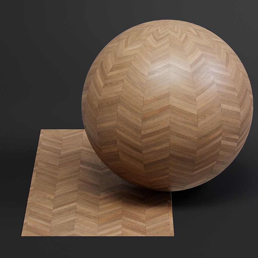 Parquet 3D Model – French Chevron 8K Seamless PBR Textures - View 23