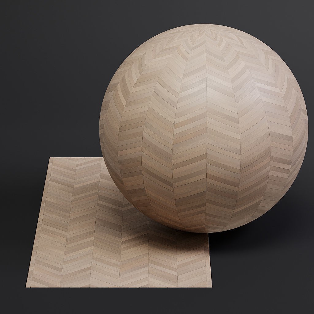 Parquet 3D Model – French Chevron 8K Seamless PBR Textures - View 27