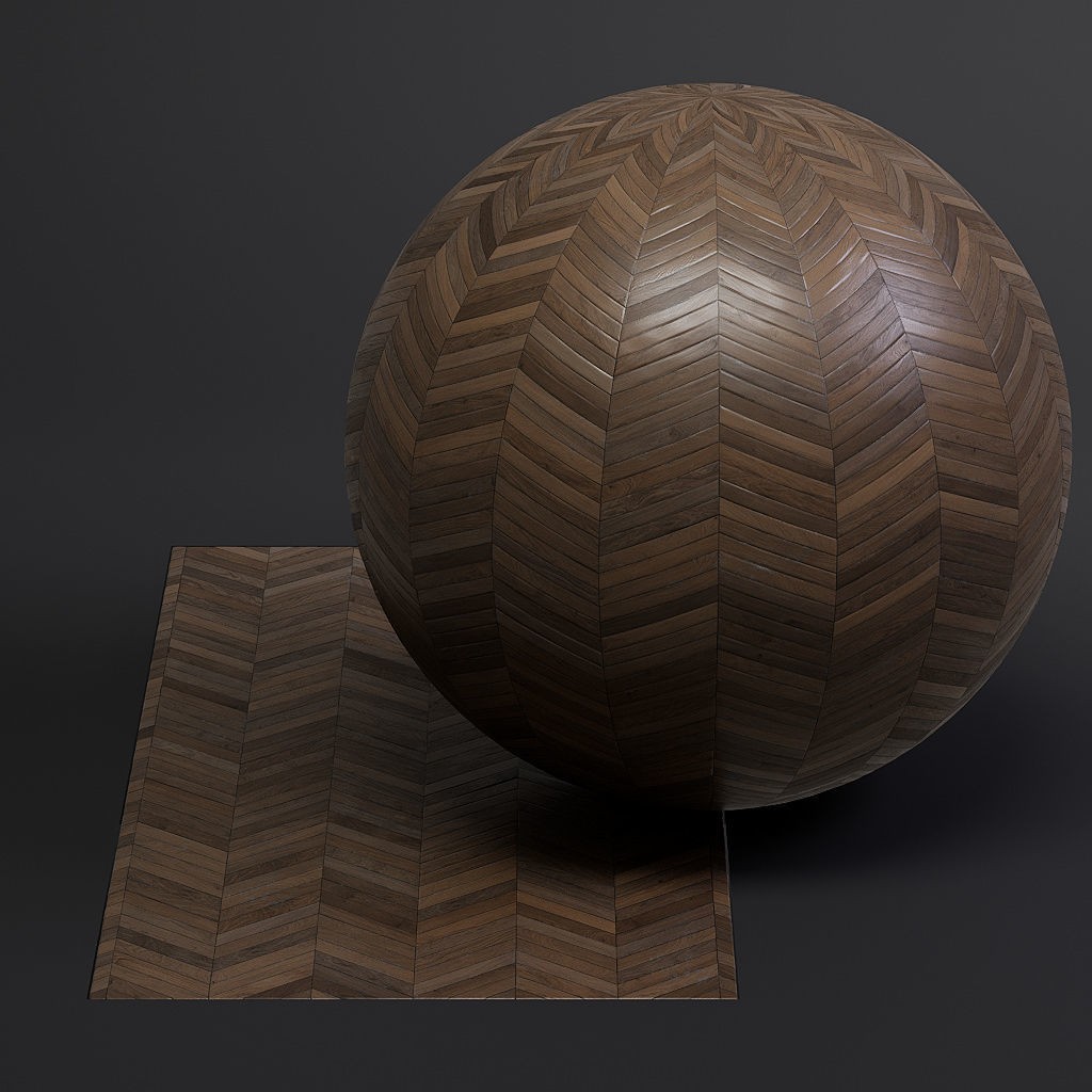 Parquet 3D Model – French Chevron 8K Seamless PBR Textures - View 29