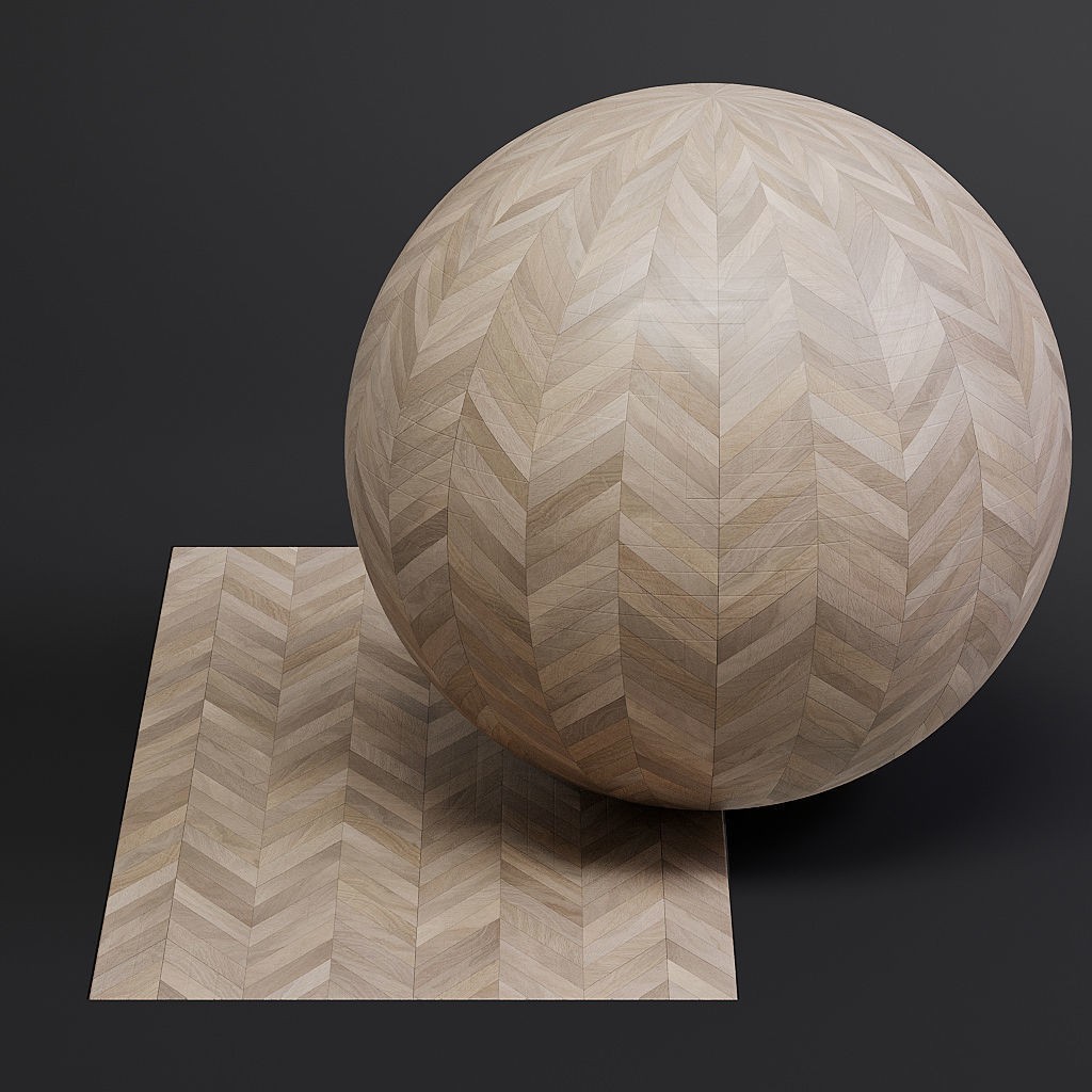 Parquet 3D Model – French Chevron 8K Seamless PBR Textures - View 33