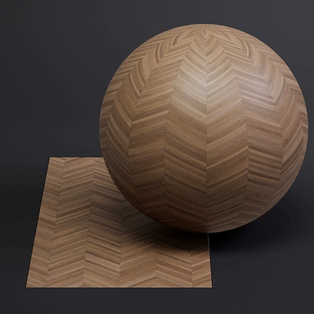 Parquet 3D Model – French Chevron 8K Seamless PBR Textures - View 37