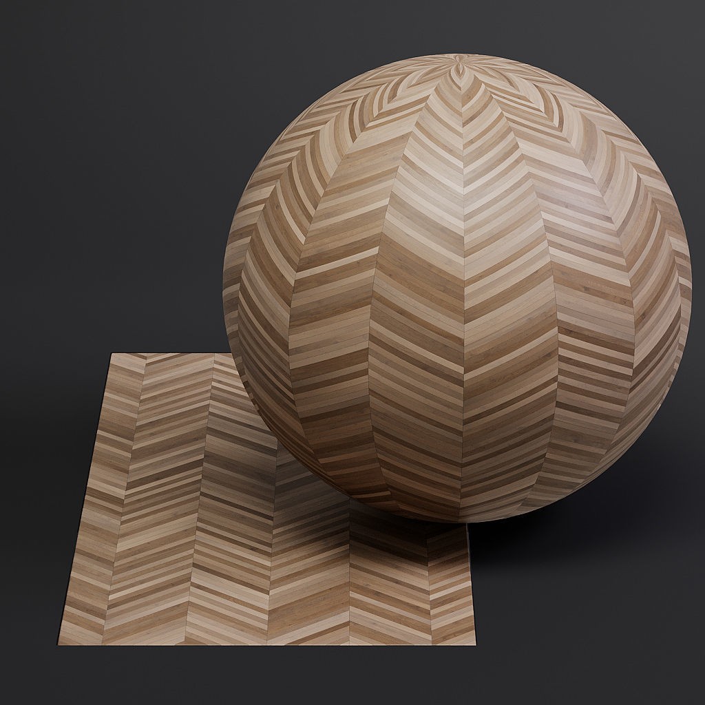 Parquet 3D Model – French Chevron 8K Seamless PBR Textures - View 39