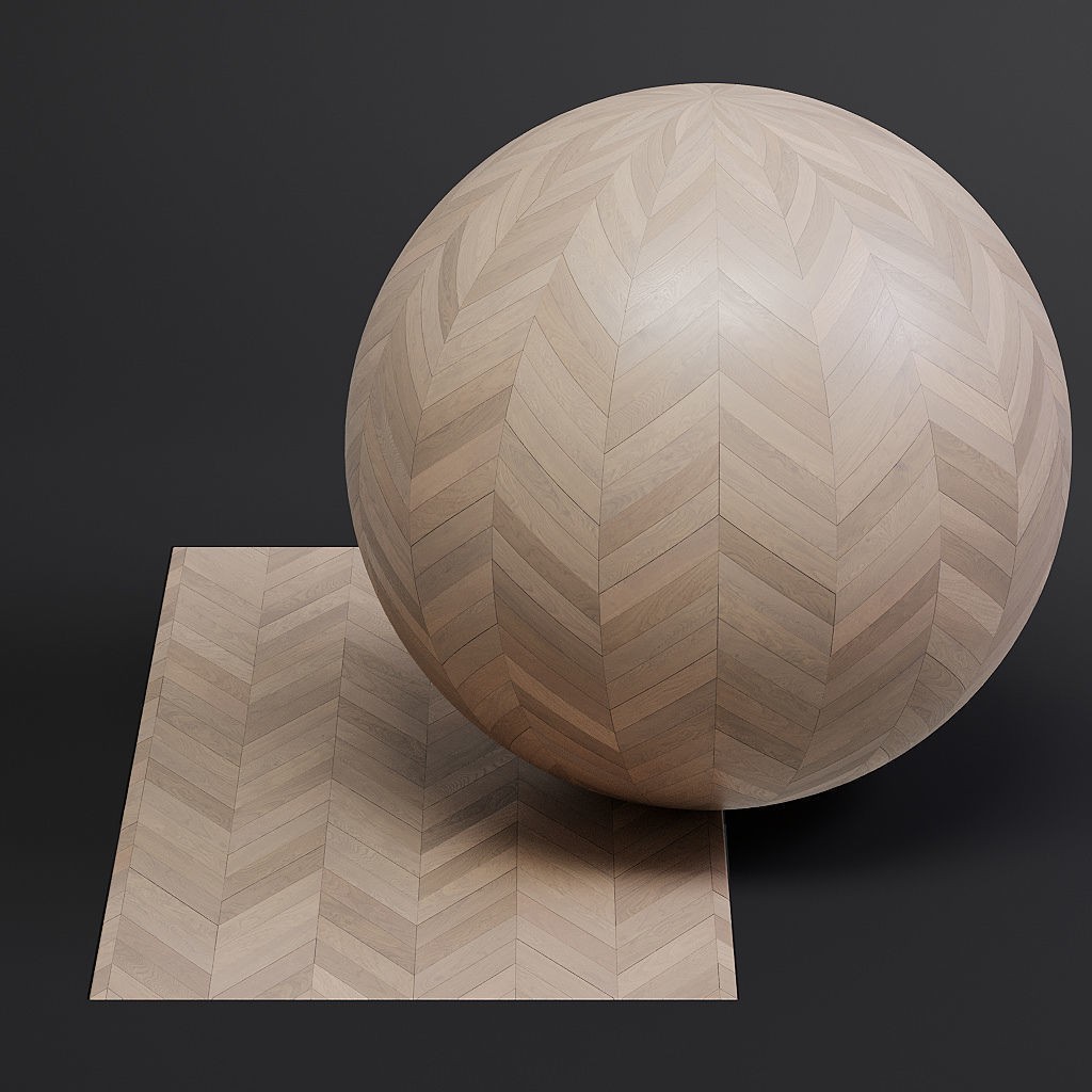 Parquet 3D Model – French Chevron 8K Seamless PBR Textures - View 5