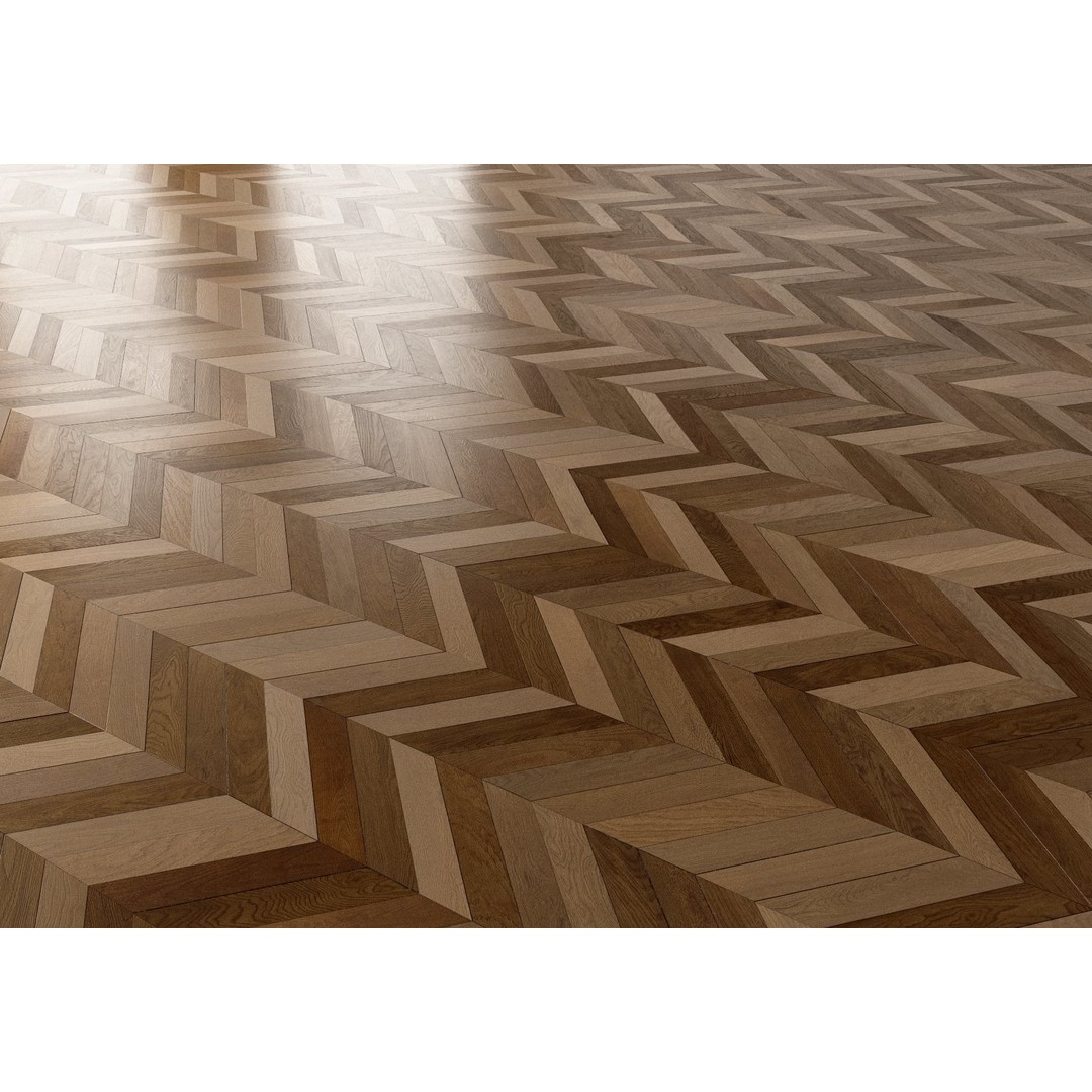 Parquet 3D Model – French Chevron 8K Seamless PBR Textures - View 8