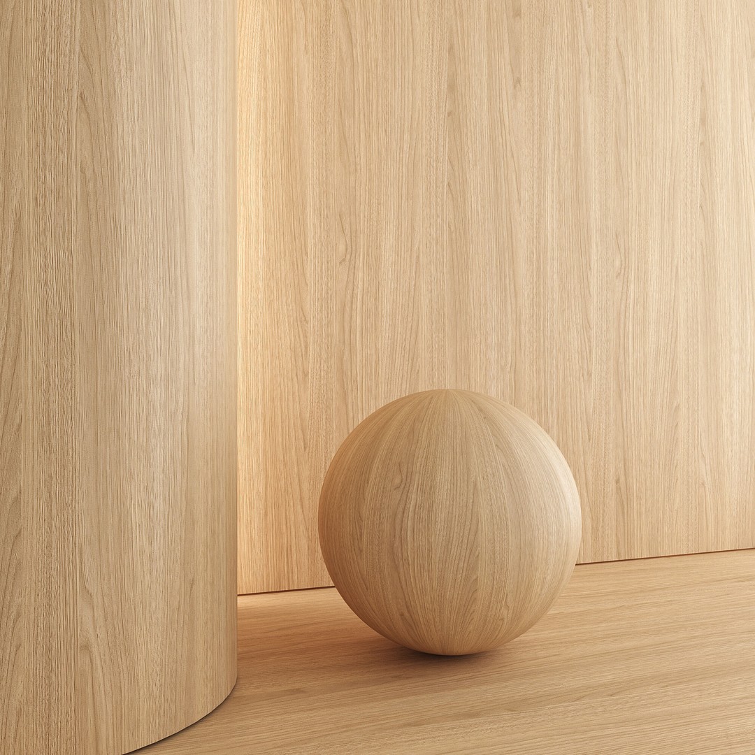 Ash Wood Material 3D Model – PBR Textures, Seamless 4096x4096 - View 4