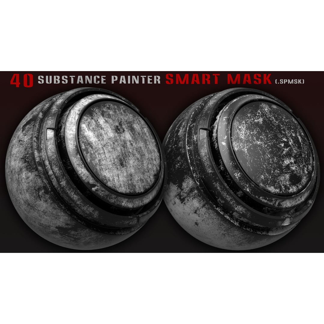 40 Smart Masks 3D Model – High-Quality Textures for Substance Painter - View 10