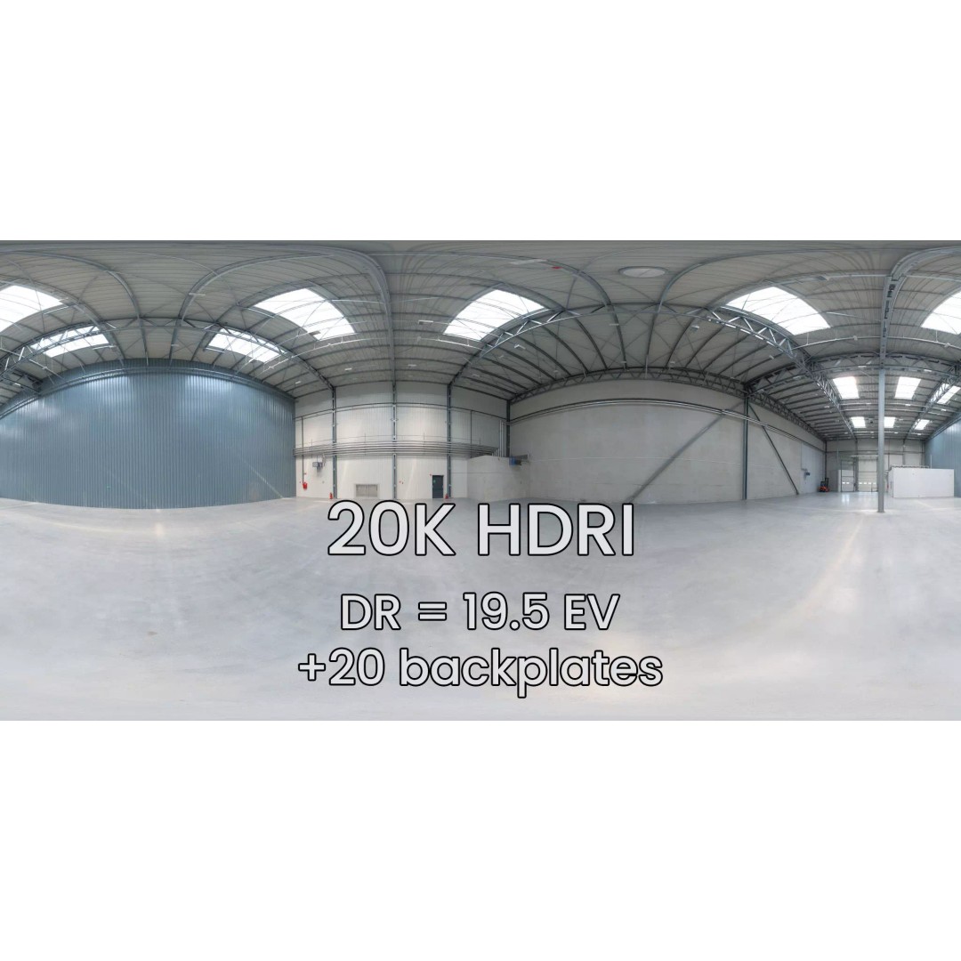 Empty Modern Storehouse 3D Model – HDRI Environment, 20K Resolution - View 2