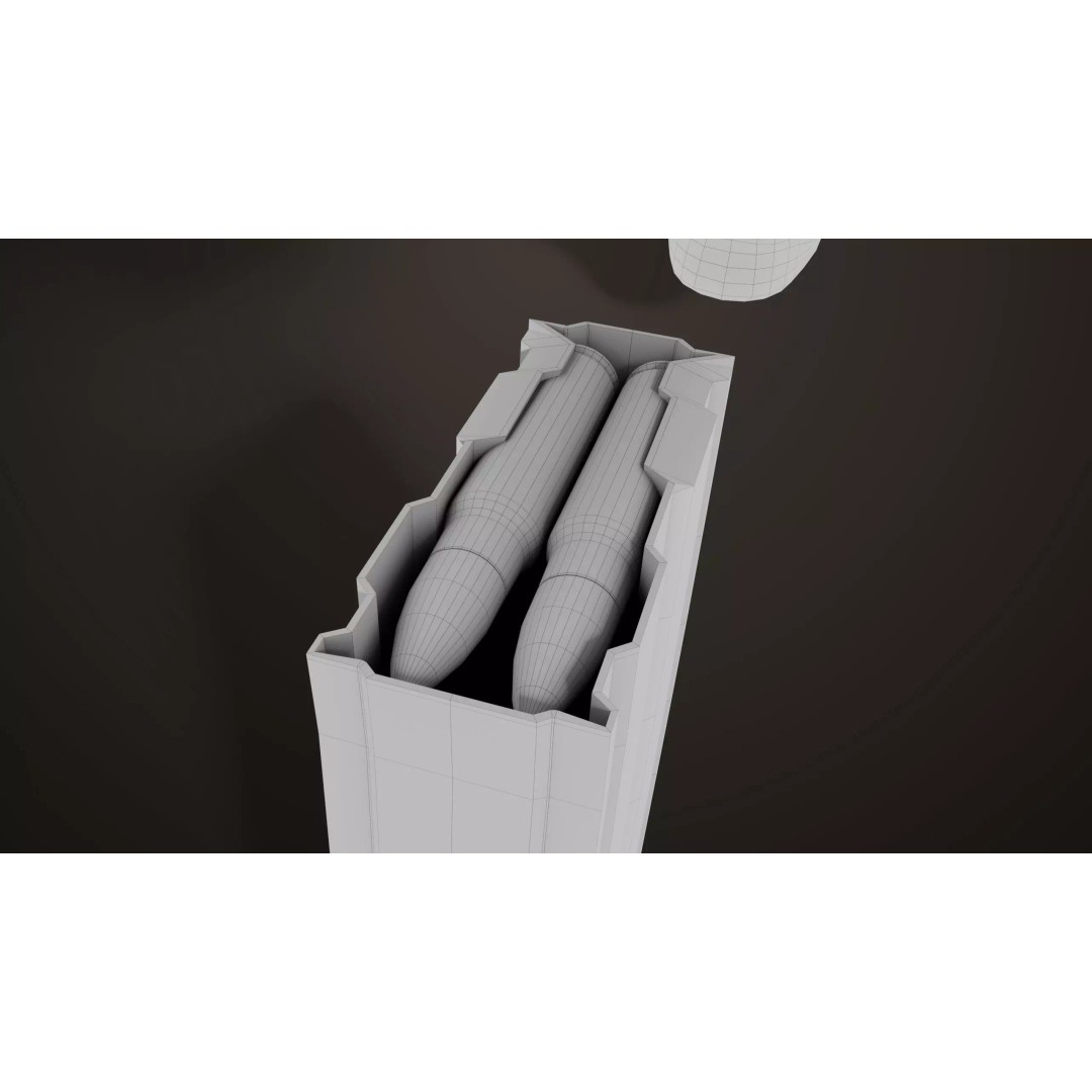 Machine Gun 17 Sandal 3D Model – Low Poly PBR Game Asset, FBX - View 49