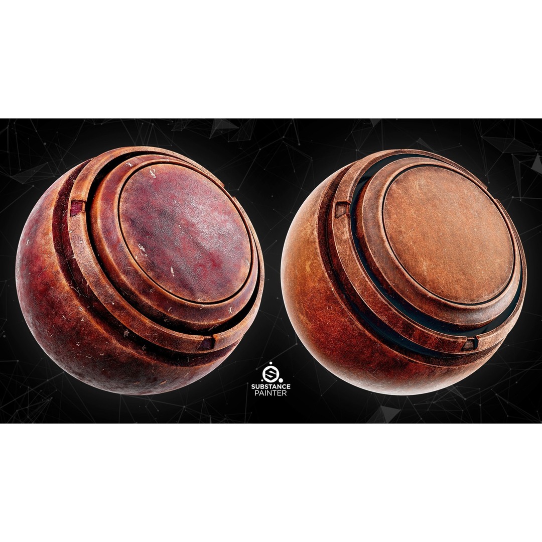 High Quality Leather Smart Materials 3D Model – 30 PBR Textures for Substance Painter - View 12