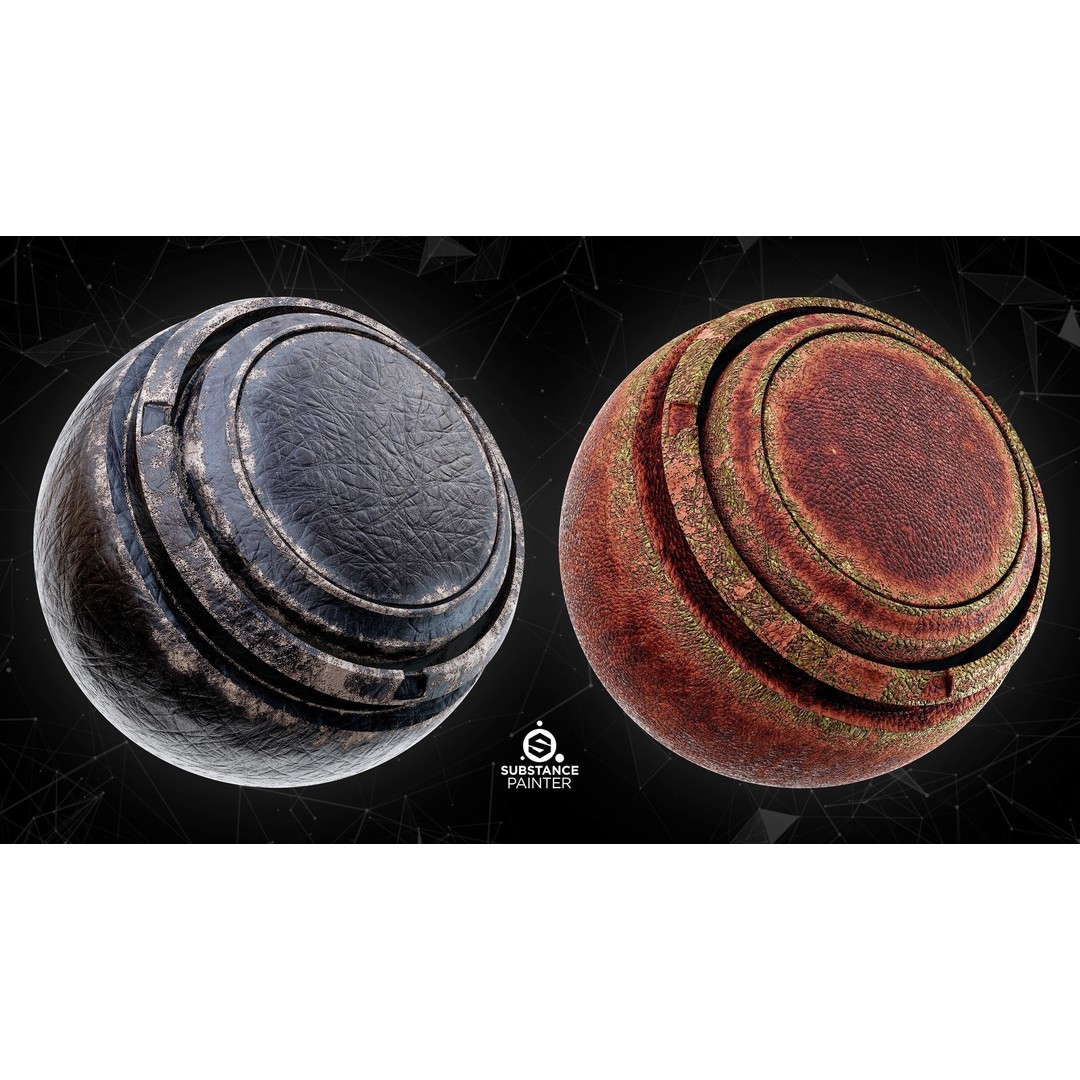 High Quality Leather Smart Materials 3D Model – 30 PBR Textures for Substance Painter - View 13